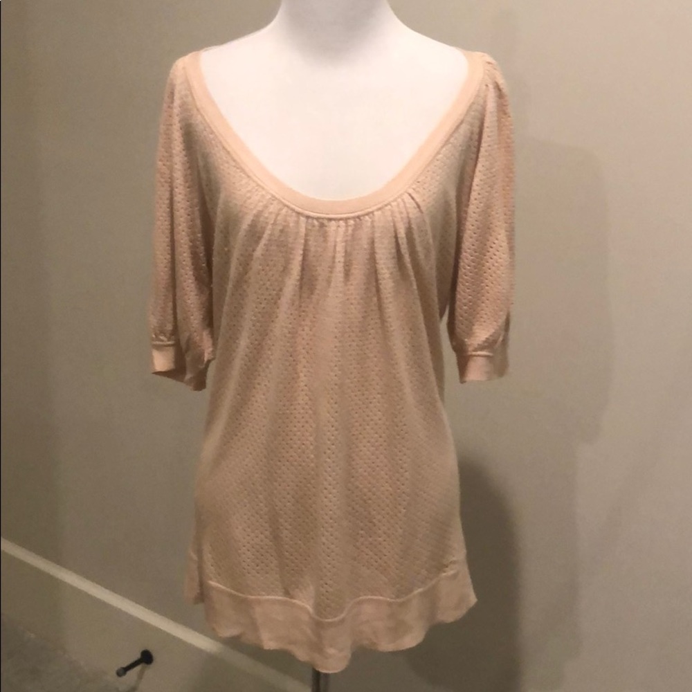 Super Cute Cache Scoop Neck Sweater Tunic Top